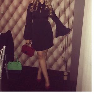 Black evening dress with tag